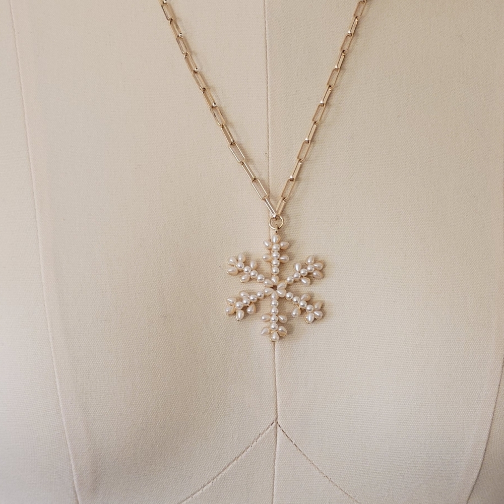 NWOT Sugarfix by Baublebar Snowflake Necklace - Picture 7 of 7